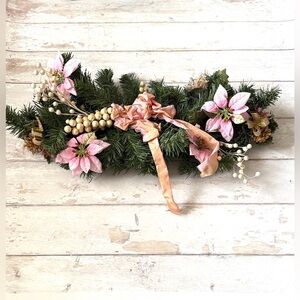 Pink Flower Centerpiece Table Scape Home Dining Decor Decorations 26in Long